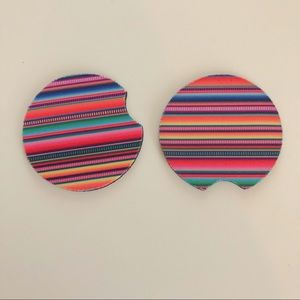 Serape Car Coaster Set